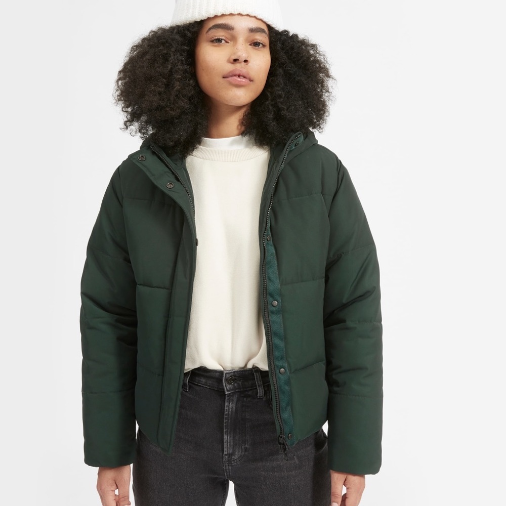 Everlane ReNew Short Puffer Green XS